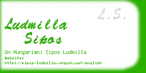 ludmilla sipos business card